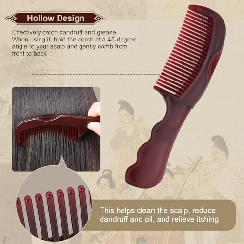 TEAWOO Patented Anti Dandruff Comb & Stainless Steel Fine Tooth Comb Kit – Dandruff Remover & Scalp Detox Brush for Build Up - görsel 8