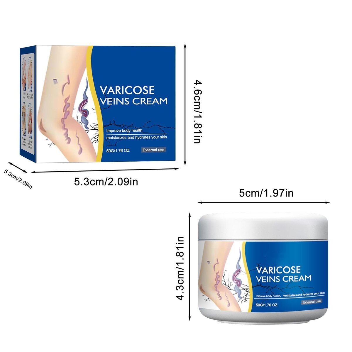 Wanban Varicose Veins Treatment Cream for Legs – Natural Ingredients, Suitable for Most Skin Types Avelisse