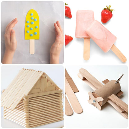 WoBiogHo 1500 Pcs 6-Inch Jumbo Wood Wax Sticks for Hair Removal, Crafts & Tongue Depressors Avelisse