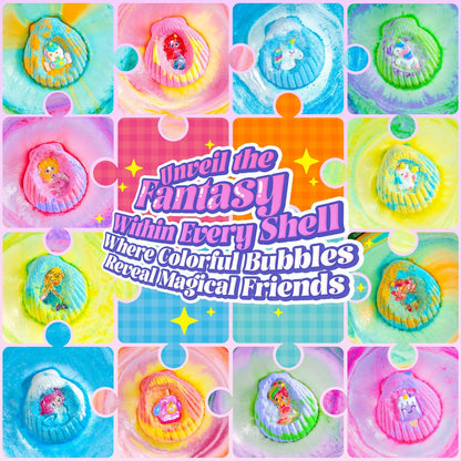 Shell Bath Bombs for Girls – 12 Pack Child-Safe Aromatherapy Bath Bombs with 20 Surprise Toys Inside, 6 Fruity Scents in 2 Gift Boxes (Mermaid & Unicorn Themes) Avelisse