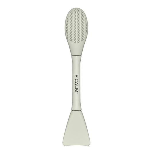 P.CALM Dual Pore Cleansing Brush for Blackheads Removal & Face Scrubber - Gentle Silicone Exfoliation & Deep Pore Cleaning Massager (Pale Green)