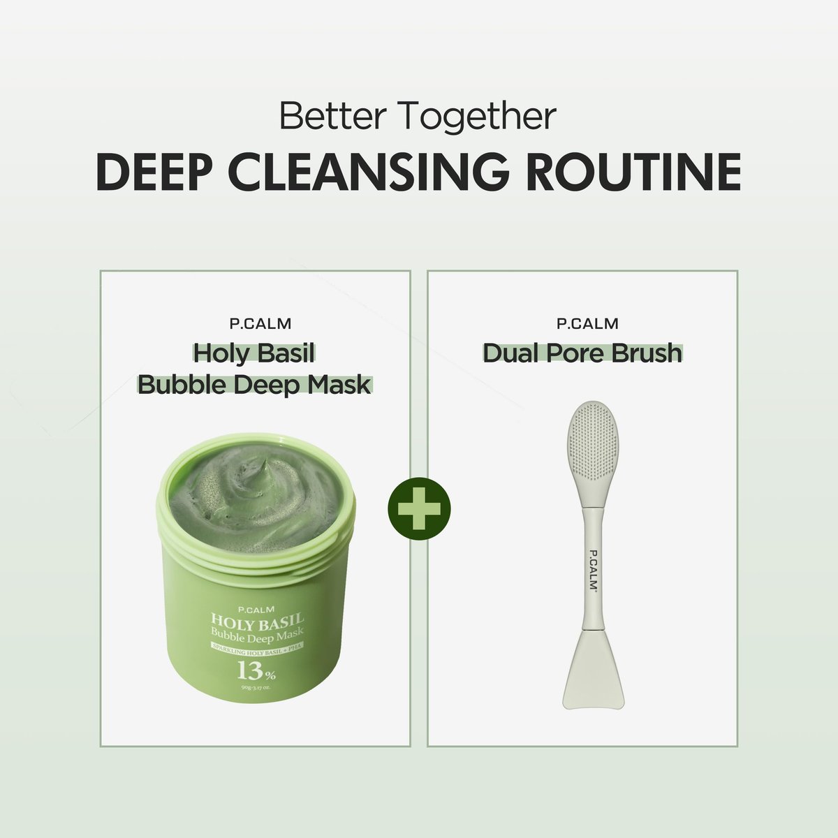 P.CALM Dual Pore Cleansing Brush for Blackheads Removal & Face Scrubber - Gentle Silicone Exfoliation & Deep Pore Cleaning Massager (Pale Green) - görsel 7