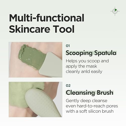 P.CALM Dual Pore Cleansing Brush for Blackheads Removal & Face Scrubber - Gentle Silicone Exfoliation & Deep Pore Cleaning Massager (Pale Green) - görsel 4