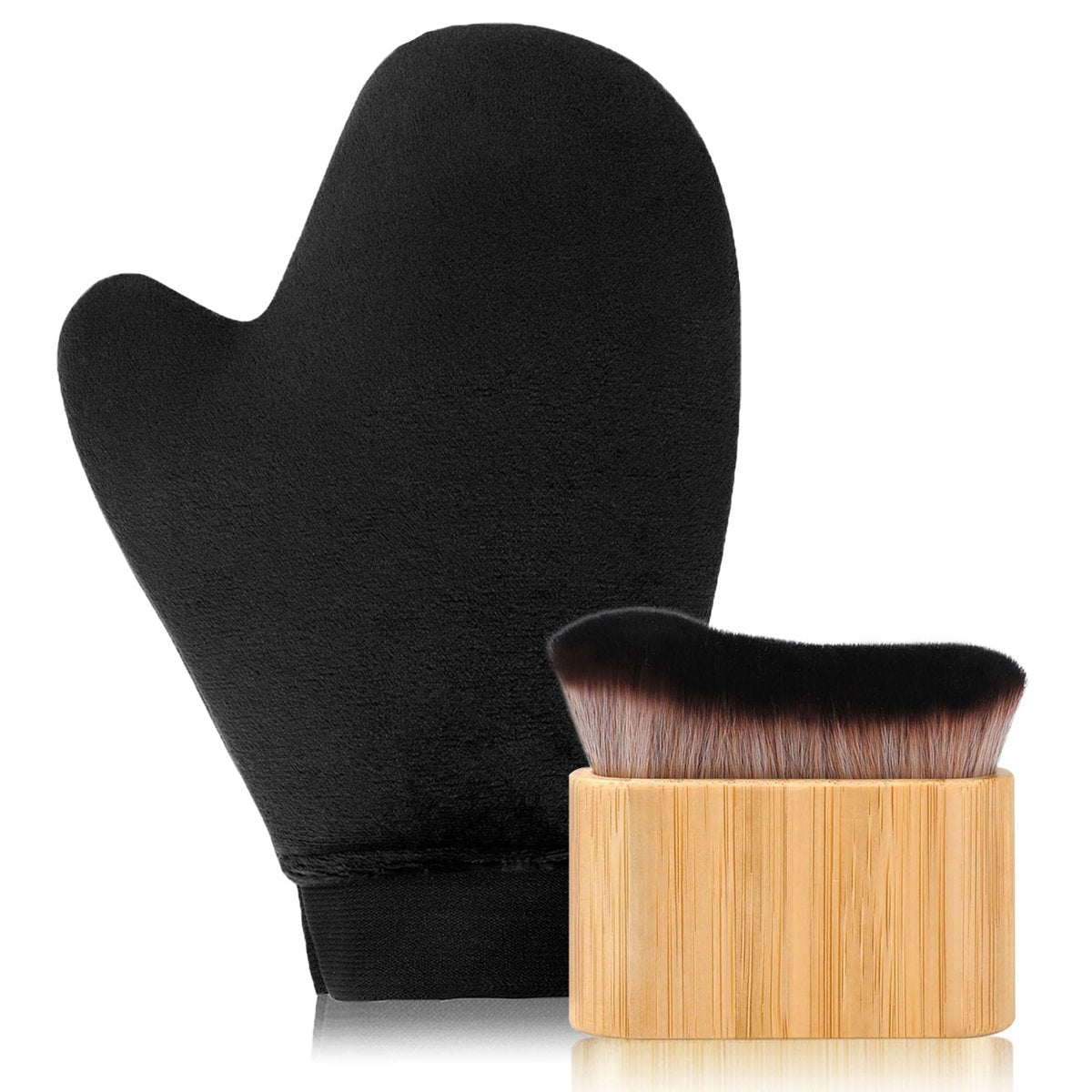 2 in 1 Tanning Mitts & Brush Set – EVYTTA Self Tanner Applicator Kit for Flawless Sunless Tanning on Face & Body - görsel 1