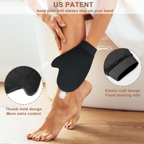 2 in 1 Tanning Mitts & Brush Set – EVYTTA Self Tanner Applicator Kit for Flawless Sunless Tanning on Face & Body - görsel 6