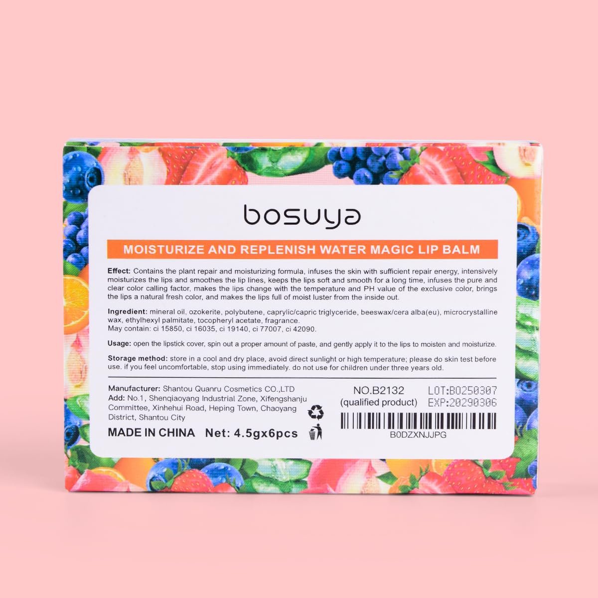 Fruit Flavor Lip Balm 6-Pack – Natural All-Day Moisturizer with Vitamin E & Coconut Oil for Chapped Lips - görsel 17