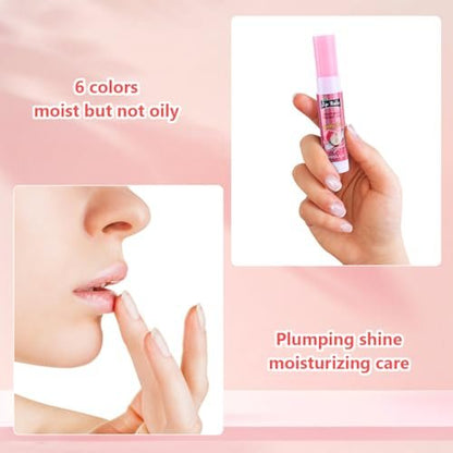 Fruit Flavor Lip Balm 6-Pack – Natural All-Day Moisturizer with Vitamin E & Coconut Oil for Chapped Lips