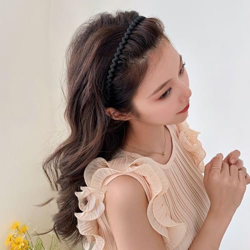 Non-Slip Headbands with Teeth for Women - Plastic Comb Headband, Hairbands for Girls, 4-Pack Neutral - görsel 3