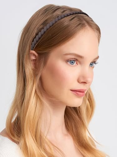 Non-Slip Headbands with Teeth for Women - Plastic Comb Headband, Hairbands for Girls, 4-Pack Neutral - görsel 7