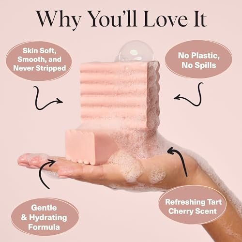 Kitsch Cleansing Tart Cherry Soap Bar - Refreshing Scent, Eco-Friendly Solid Body Wash, Sulfate & Paraben Free, Made in USA, 4oz - görsel 10