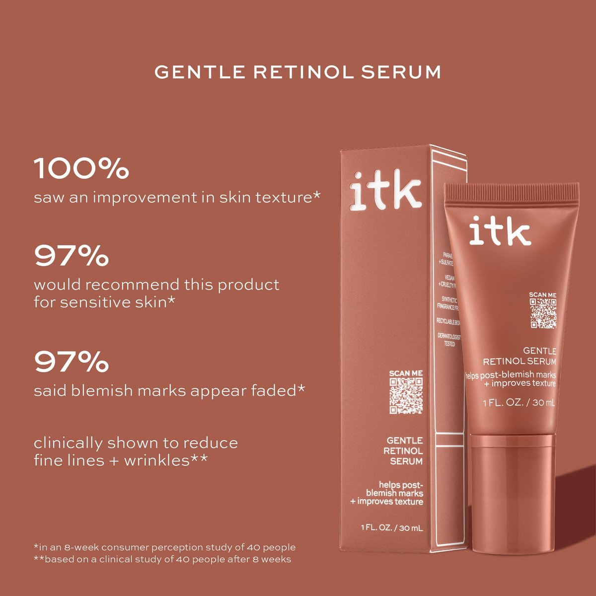 ITK Skincare Gentle Hydrating Nightly Retinol Facial Serum for All Skin Types, 1 oz - görsel 11