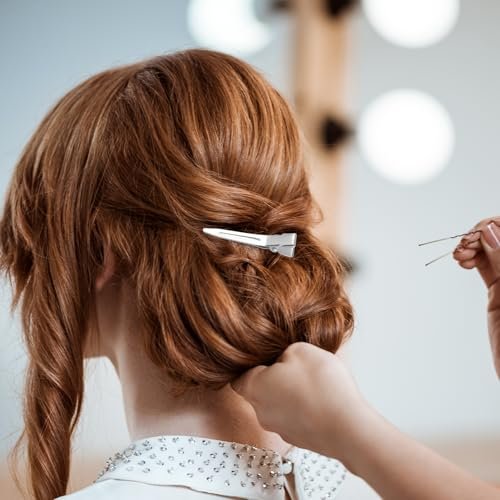 100 Pcs Metal Duck Billed Curl Clips for Hair - 1.77 Inch Silver Single Prong Sectioning Clips for Styling, Setting, and Extensions - görsel 12