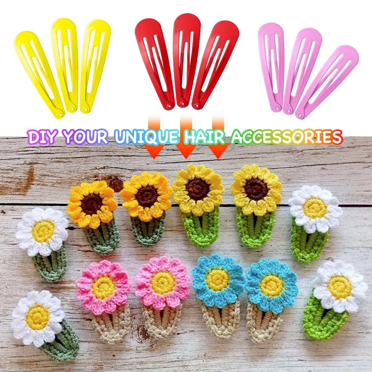 Funtopia 150pcs Hair Clips for Girls - 50 Colors Snap Hair Barrettes with Storage Case, Non-Slip Metal Clips for Women, Toddlers, Kids & Teens - görsel 6