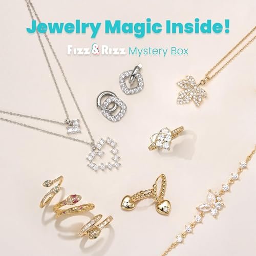 Fizz & Rizz Jewelry Mystery Bath Bomb – Surprise Rings, Necklaces, Earrings, Bracelets & Chance to Reveal High-Value Jewelry (1 Piece, Blue) Avelisse