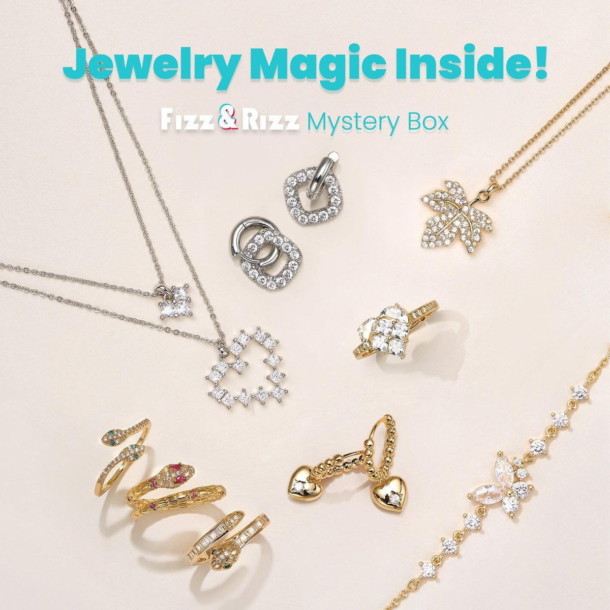 Fizz & Rizz Jewelry Mystery Bath Bomb – Surprise Rings, Necklaces, Earrings, Bracelets & Chance to Reveal High-Value Jewelry (1 Piece, Blue) Avelisse