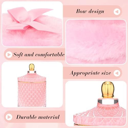 Chunful 3-Piece Large Body Powder Puff Set with 5-Inch Pink Container & 3.5-Inch Soft Reusable Puffs - Washable, Wet & Dry Use for Talcum or Loose Powder