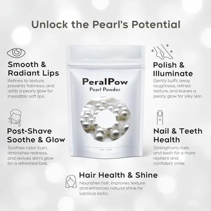 Peralpow Organic Pearl Powder 100g - 100% Natural DIY Skincare for Anti-Aging, Minimize Pores, Soothe Skin (3.52 oz) Avelisse