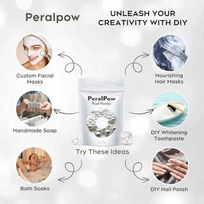 Peralpow Organic Pearl Powder 100g - 100% Natural DIY Skincare for Anti-Aging, Minimize Pores, Soothe Skin (3.52 oz) Avelisse