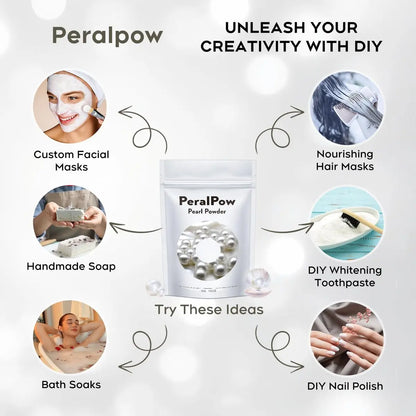 Peralpow Organic Pearl Powder 100g - 100% Natural DIY Skincare for Anti-Aging, Minimize Pores, Soothe Skin (3.52 oz) Avelisse