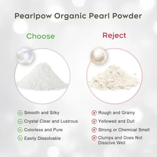 Peralpow Organic Pearl Powder 100g - 100% Natural DIY Skincare for Anti-Aging, Minimize Pores, Soothe Skin (3.52 oz) Avelisse