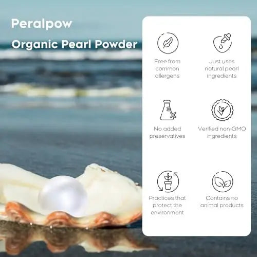 Peralpow Organic Pearl Powder 100g - 100% Natural DIY Skincare for Anti-Aging, Minimize Pores, Soothe Skin (3.52 oz) Avelisse