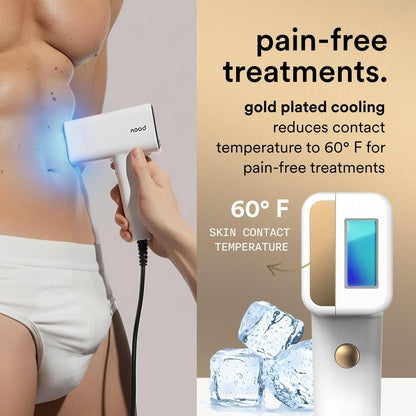Nood Flasher Pro IPL Laser Hair Removal Device + Slow-Grow Serum for Women & Men – Gloss White Avelisse