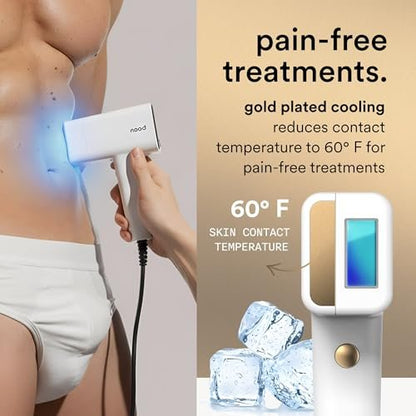 Nood Flasher Pro IPL Laser Hair Removal Device + Slow-Grow Serum for Women & Men – Gloss White Avelisse