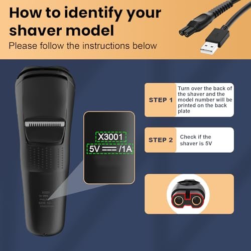 BENSN 5V Charger for Philips Norelco Shaver Series 2000 3000 5000 7000 9000, Charging Cord Fit for Phillips Wet & Dry Electric Shaver 2400 3900 5400 7200 5000X i9000 Series Trimmer Power Adapter - görsel 8