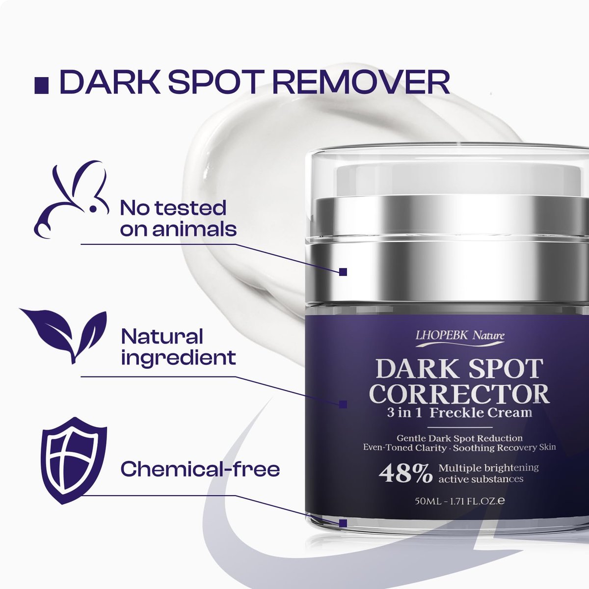LHOPEBK Nature Dark Spot Remover for Face - Age Spot & Sun Spot Fader for Even Skin Tone, 50ml/1.71fl.oz Avelisse