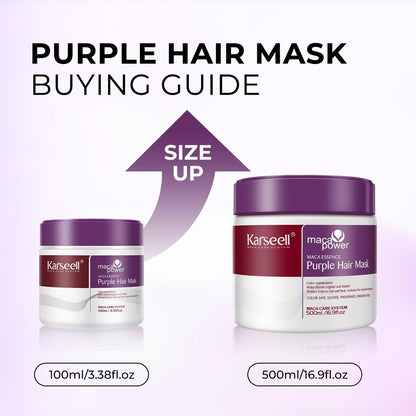 Karseell Purple Hair Mask 3.38 fl oz - Neutralizes Brass & Yellow Tones for Blonde, Silver, Gray & Highlighted Hair