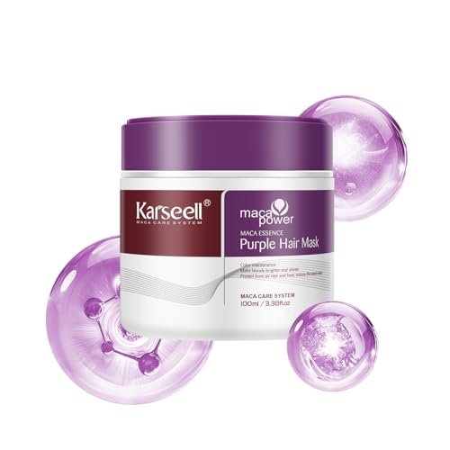 Karseell Purple Hair Mask 3.38 fl oz - Neutralizes Brass & Yellow Tones for Blonde, Silver, Gray & Highlighted Hair - görsel 2