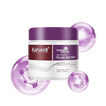 Karseell Purple Hair Mask 3.38 fl oz - Neutralizes Brass & Yellow Tones for Blonde, Silver, Gray & Highlighted Hair