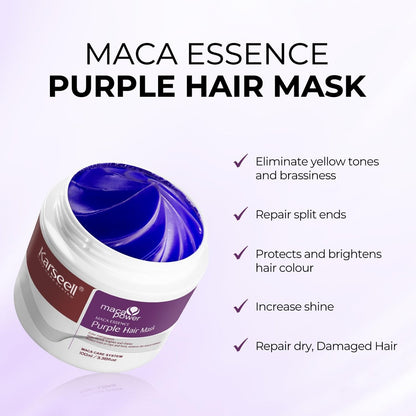 Karseell Purple Hair Mask 3.38 fl oz - Neutralizes Brass & Yellow Tones for Blonde, Silver, Gray & Highlighted Hair