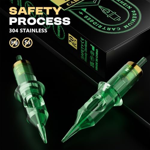 RHEIN Wireless Rotary Tattoo Gun Pen Kit - Complete Set with Battery, 20 Cartridge Needles & 7 Colors Ink for Beginners & Professionals Avelisse