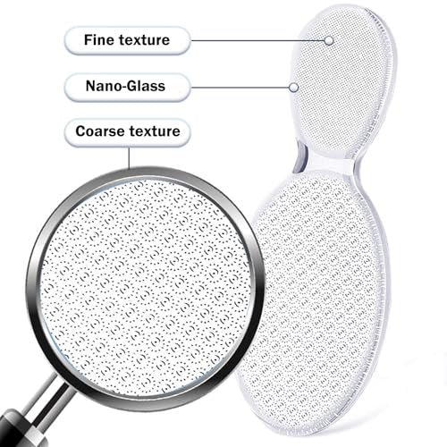 MR LION Nano Foot File - Portable Glass Callus Remover for Dead Skin, Cracked Heels, Wet & Dry Use - Transparent White, 1 Pack - görsel 12