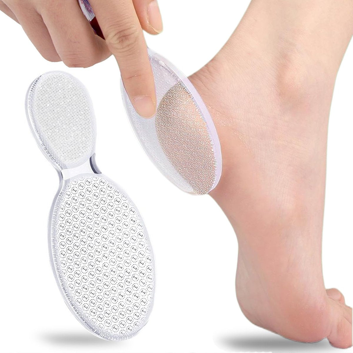 MR LION Nano Foot File - Portable Glass Callus Remover for Dead Skin, Cracked Heels, Wet & Dry Use - Transparent White, 1 Pack - görsel 1