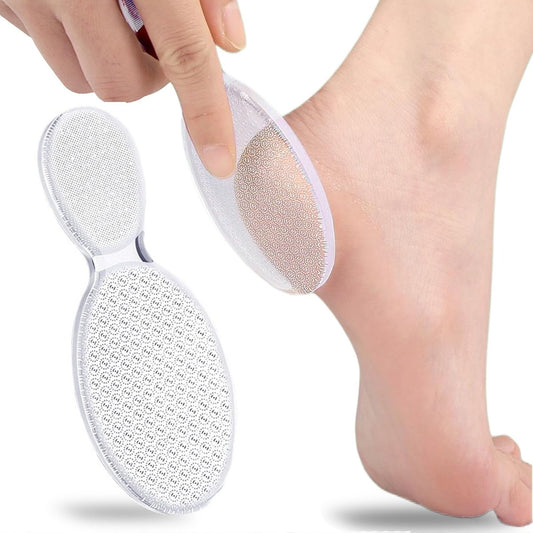 MR LION Nano Foot File - Portable Glass Callus Remover for Dead Skin, Cracked Heels, Wet & Dry Use - Transparent White, 1 Pack