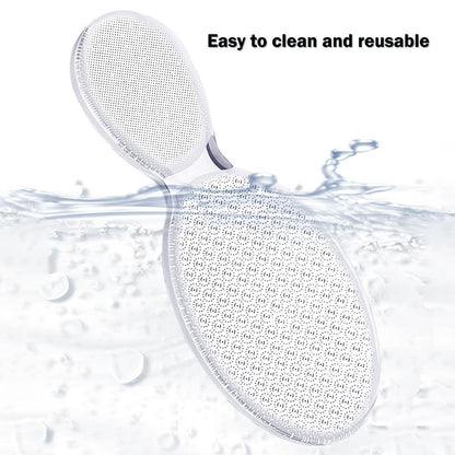 MR LION Nano Foot File - Portable Glass Callus Remover for Dead Skin, Cracked Heels, Wet & Dry Use - Transparent White, 1 Pack
