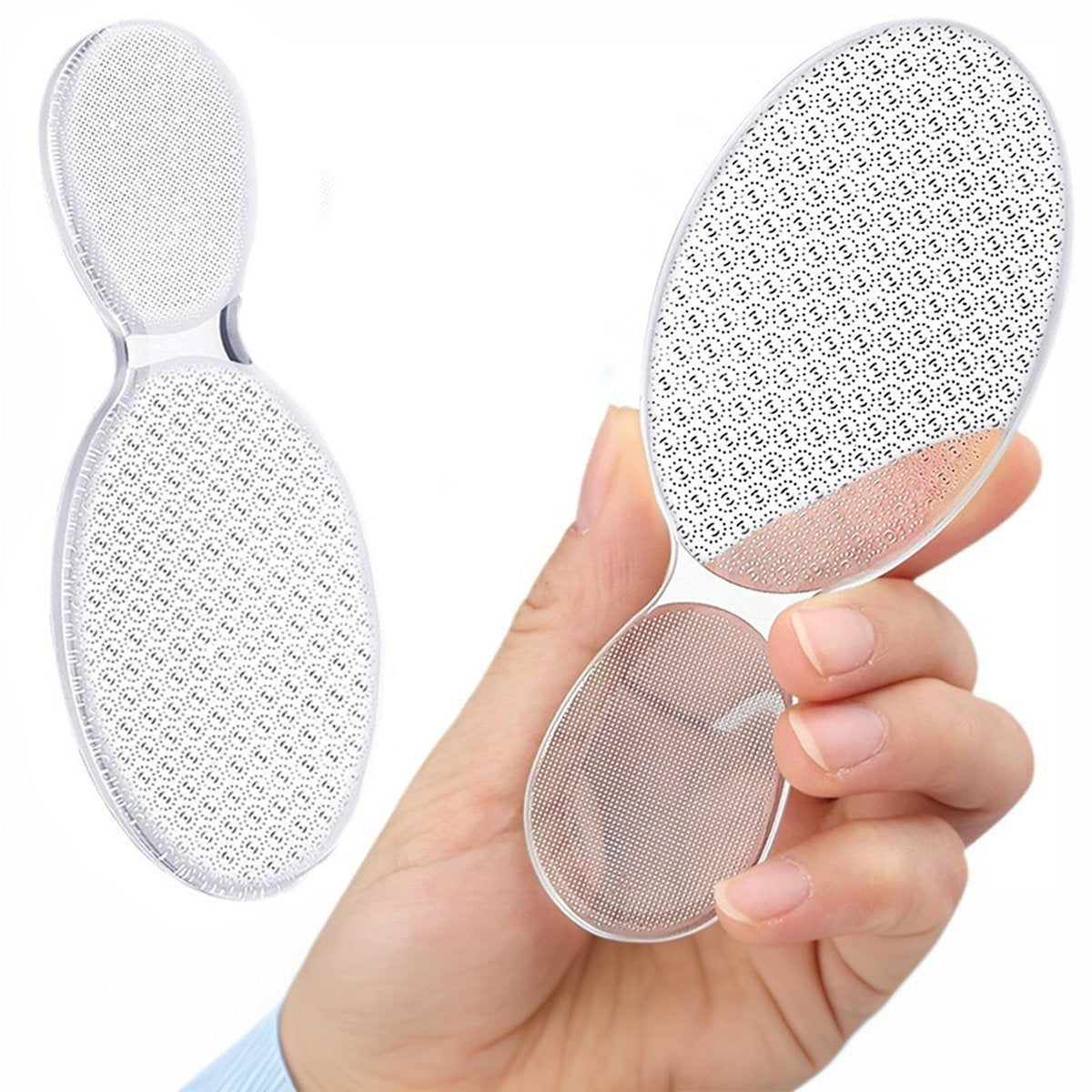 MR LION Nano Foot File - Portable Glass Callus Remover for Dead Skin, Cracked Heels, Wet & Dry Use - Transparent White, 1 Pack - görsel 7