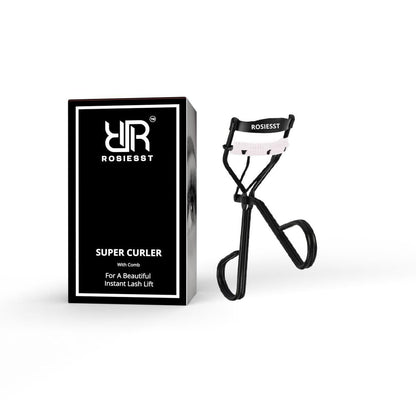 Rosiesst Super Eye Lash Curler with Built-in Comb – Long Lasting Curl, Stainless Steel, Lightweight & Durable