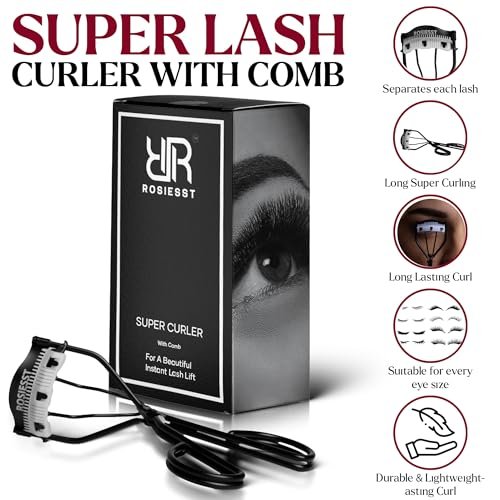 Rosiesst Super Eye Lash Curler with Built-in Comb – Long Lasting Curl, Stainless Steel, Lightweight & Durable - görsel 6