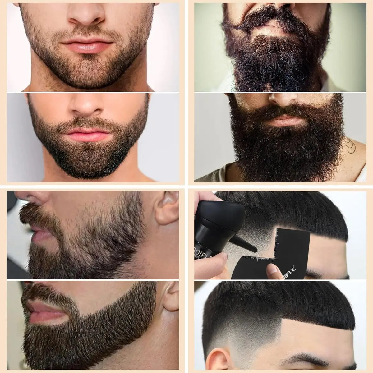 WOZUTUNT Hair Thickening Fibers & Pump Applicator Set - Professional Hair Styling Kit for Men's Hair & Beard - Black Hairline Enhancer & Volumizing Spray (4 x 0.24 oz) Avelisse