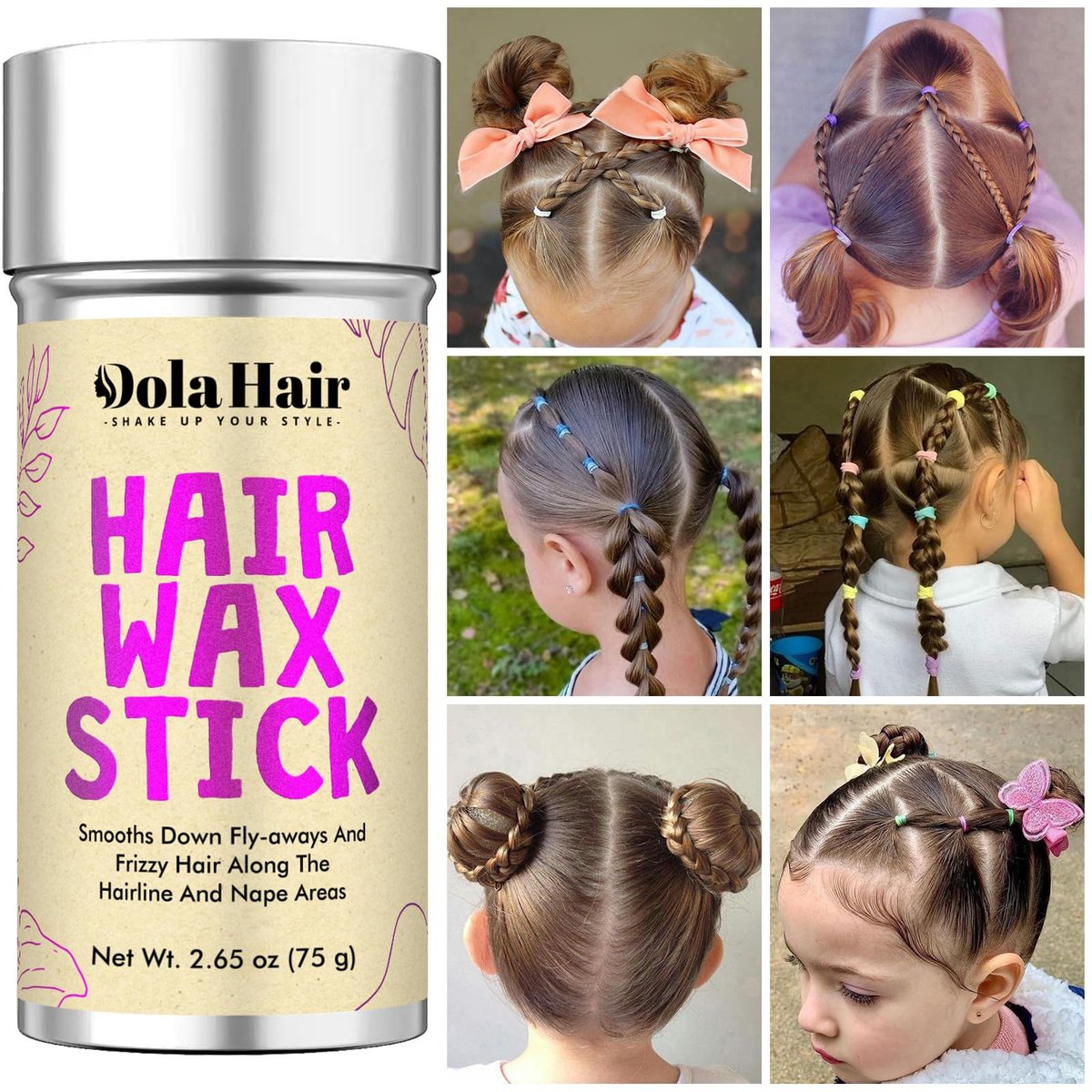 Dolahair Hair Pins for Women - Black Bobby Pins for Bun Styling Kit with Hair Wax Stick and Slick Back Brush - Premium Metal Bobby Pins for Kids, Girls, Women - Pain-Free Comfortable Hair Accessories (100 Count) - görsel 13