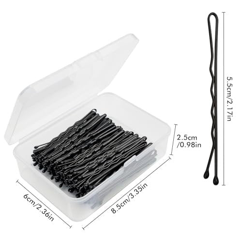 Dolahair Hair Pins for Women - Black Bobby Pins for Bun Styling Kit with Hair Wax Stick and Slick Back Brush - Premium Metal Bobby Pins for Kids, Girls, Women - Pain-Free Comfortable Hair Accessories (100 Count) - görsel 6