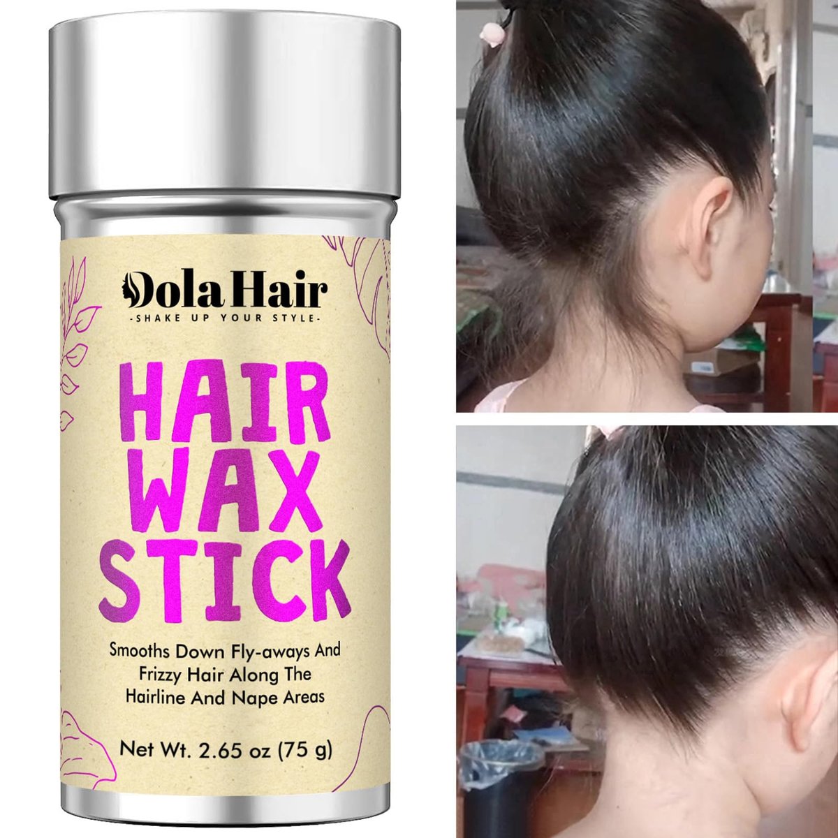 Dolahair Hair Pins for Women - Black Bobby Pins for Bun Styling Kit with Hair Wax Stick and Slick Back Brush - Premium Metal Bobby Pins for Kids, Girls, Women - Pain-Free Comfortable Hair Accessories (100 Count) - görsel 11