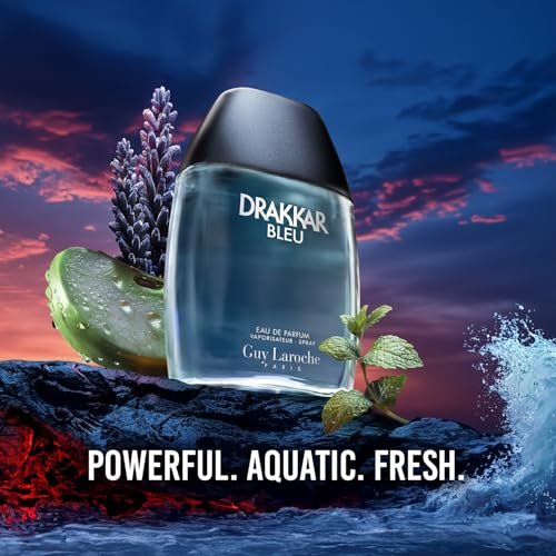 Guy Laroche Drakkar Bleu Eau de Parfum - 3.4 Fl Oz - Aquatic & Fresh Men's Cologne Avelisse