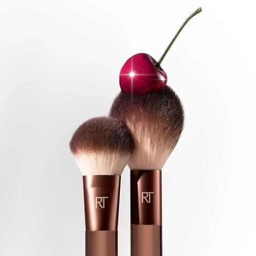 Real Techniques Cherry On Top It’s All Blush Brush – Dual-Ended Multipurpose Makeup Brush for Powder, Liquid & Cream Blush, Synthetic Bristles, Vegan & Cruelty-Free, 1 Count - görsel 10