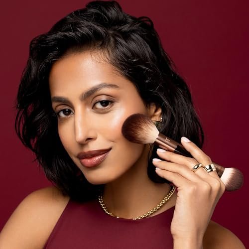 Real Techniques Cherry On Top It’s All Blush Brush – Dual-Ended Multipurpose Makeup Brush for Powder, Liquid & Cream Blush, Synthetic Bristles, Vegan & Cruelty-Free, 1 Count - görsel 8