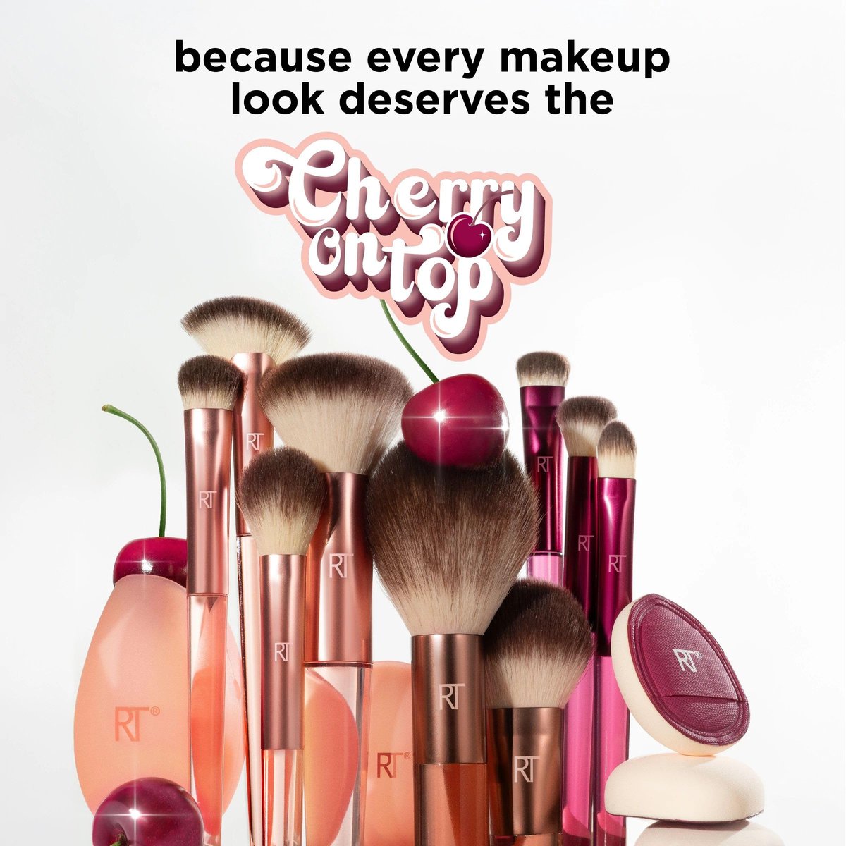 Real Techniques Cherry On Top It’s All Blush Brush – Dual-Ended Multipurpose Makeup Brush for Powder, Liquid & Cream Blush, Synthetic Bristles, Vegan & Cruelty-Free, 1 Count - görsel 13