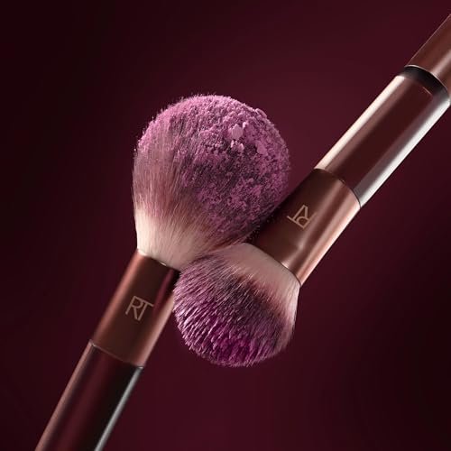 Real Techniques Cherry On Top It’s All Blush Brush – Dual-Ended Multipurpose Makeup Brush for Powder, Liquid & Cream Blush, Synthetic Bristles, Vegan & Cruelty-Free, 1 Count - görsel 12